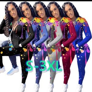 Two piece sweatsuit pants and jacket included